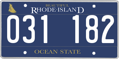 RI license plate 031182