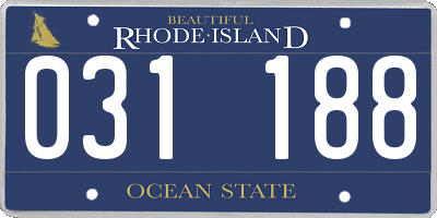 RI license plate 031188