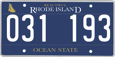 RI license plate 031193