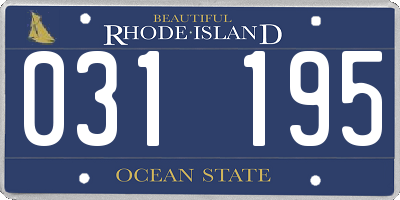 RI license plate 031195