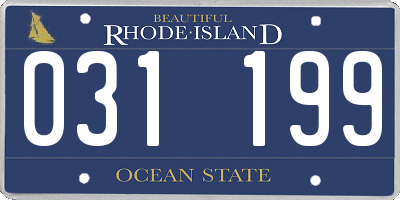 RI license plate 031199