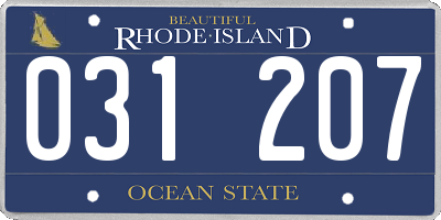 RI license plate 031207