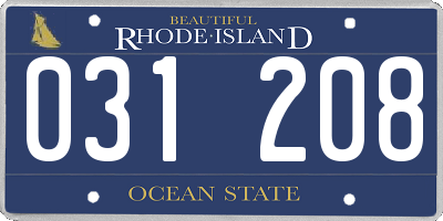 RI license plate 031208