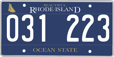 RI license plate 031223