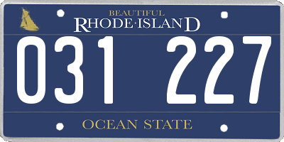 RI license plate 031227