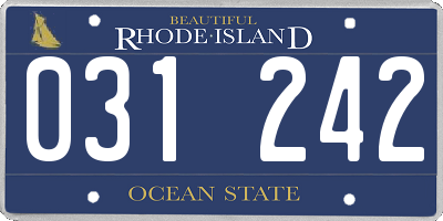 RI license plate 031242