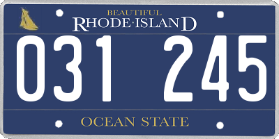 RI license plate 031245
