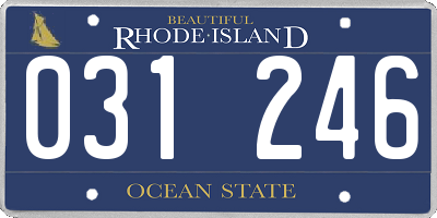 RI license plate 031246
