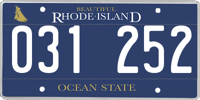 RI license plate 031252