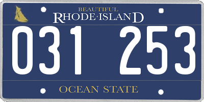 RI license plate 031253