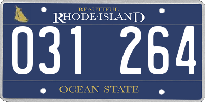 RI license plate 031264