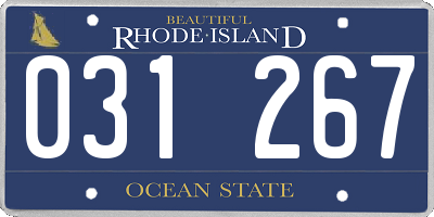 RI license plate 031267