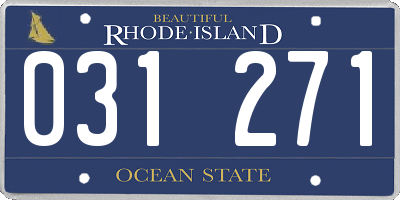 RI license plate 031271