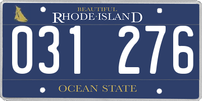 RI license plate 031276