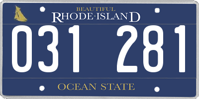 RI license plate 031281