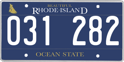 RI license plate 031282