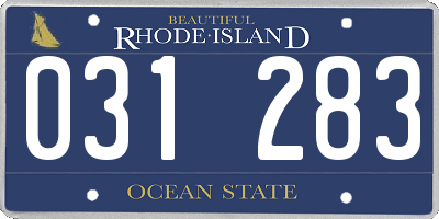 RI license plate 031283