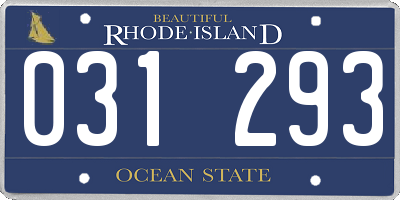 RI license plate 031293