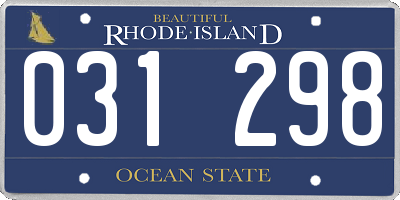 RI license plate 031298