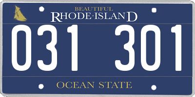 RI license plate 031301