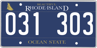 RI license plate 031303