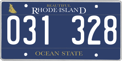 RI license plate 031328