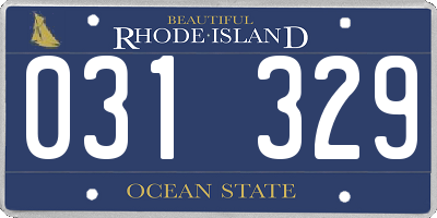 RI license plate 031329