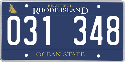 RI license plate 031348