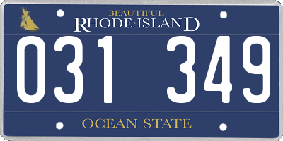 RI license plate 031349
