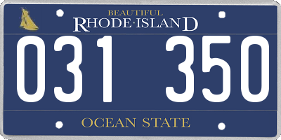 RI license plate 031350