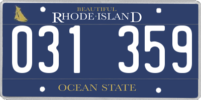 RI license plate 031359