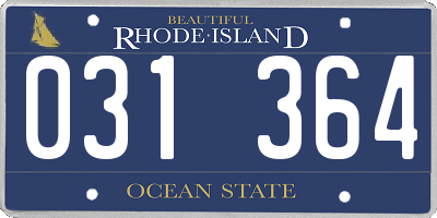 RI license plate 031364