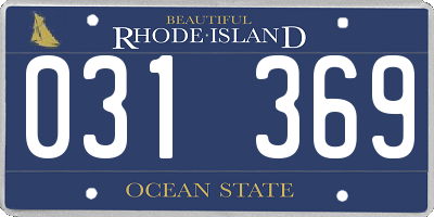 RI license plate 031369