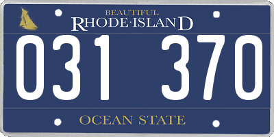 RI license plate 031370