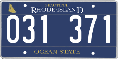 RI license plate 031371
