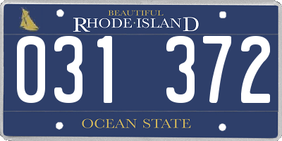 RI license plate 031372