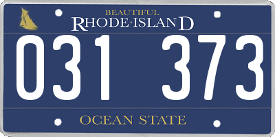 RI license plate 031373