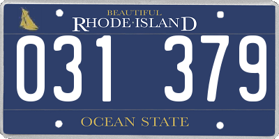 RI license plate 031379