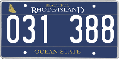 RI license plate 031388