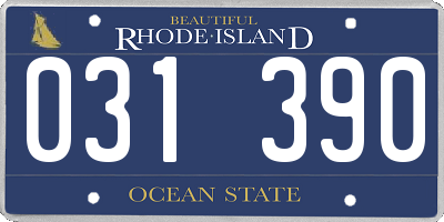 RI license plate 031390