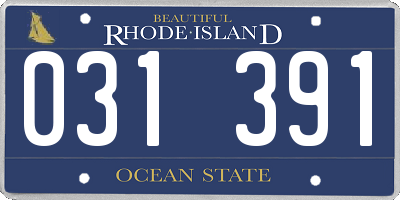 RI license plate 031391