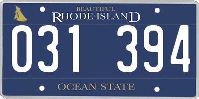 RI license plate 031394