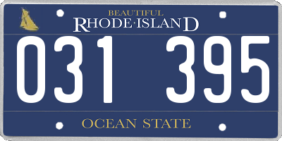 RI license plate 031395