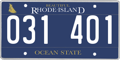 RI license plate 031401