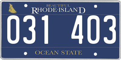 RI license plate 031403