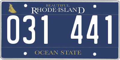 RI license plate 031441