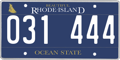 RI license plate 031444