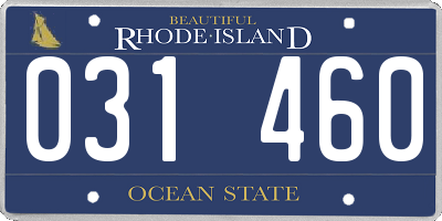 RI license plate 031460