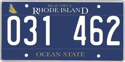 RI license plate 031462