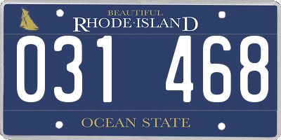 RI license plate 031468
